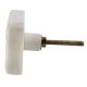 White Square Marble Stone Dresser Knobs